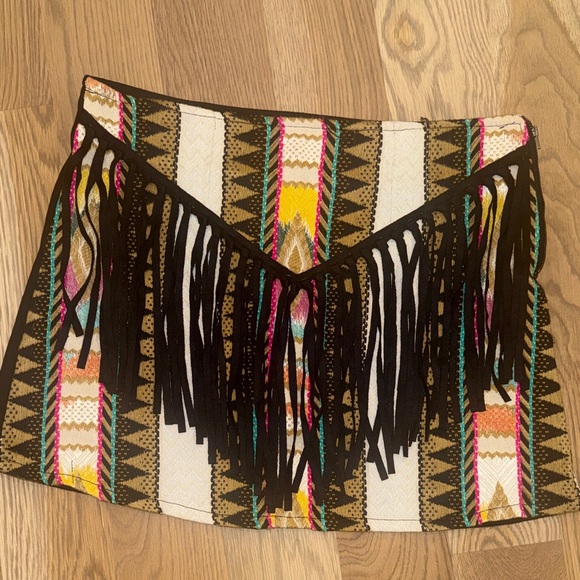 Judith March Dresses & Skirts - Judith March Western Fringe Mini Skirt